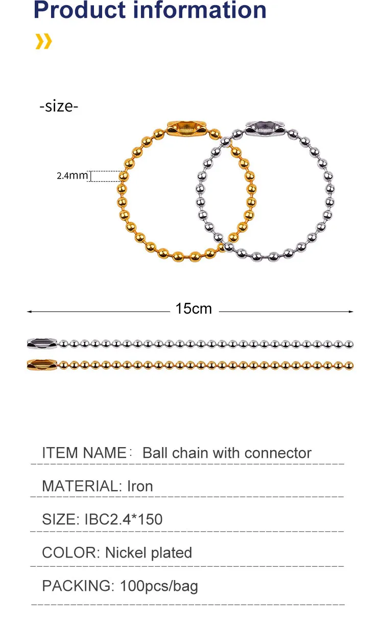 Rollerkette Ballkette Metallperlenkette für Bildungseinrichtungen 2