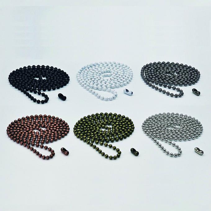 Großhandel mit Roller-Schattenkomponenten 4,5*6mm Roller Blind Ballkette Metallperlenkette für Blinde 1