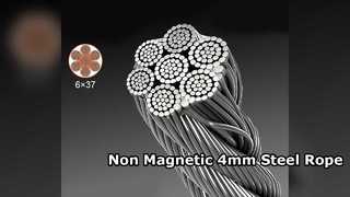 Nicht magnetisches 4 mm 316 Edelstahl-Drahtseil