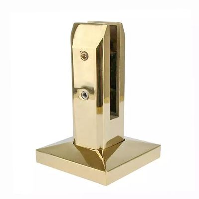 Gold Edelstahl Schwimmbad Zaun Balustrade mit Quadrat Glas Geländer Spigot
