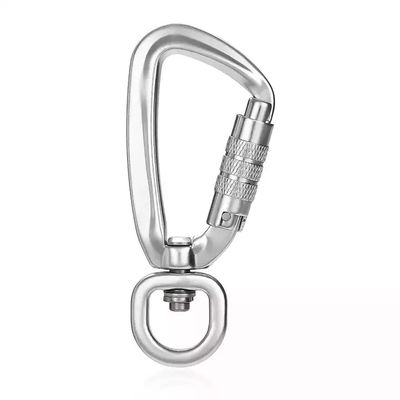 kaufen Luftfahrt-Aluminium-Selbstdrehbarer Felsklettern Carabiner mit automatischer Verriegelung 4KN Snap Hook online manufacture