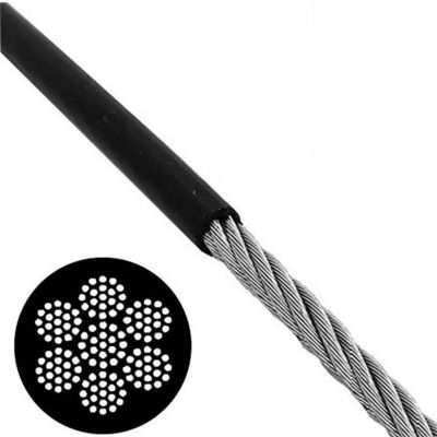 7x19 Gym Fitness Stahlkabel Tpu beschichtet Flexible Stahldrahtseil Seil Stahl galvanisiert