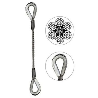 kaufen - AISI 304 316 Edelstahl 7x7 6x36 Dia 8mm IWRC RHRL Hart-Weich-Auge-Finish Ungalvanized Kabel Draht Seil Schlinge online manufacture