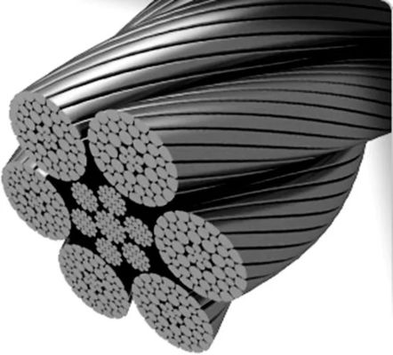 Biegen von galvanisierten Stahlkabeln 6xK36WS IWRC 32mm für Schwerlastanwendungen