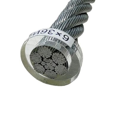 6x36WS IWRC FC Hot Dip Galvanized Stahldrahtseil mit hervorragender Korrosionsbeständigkeit
