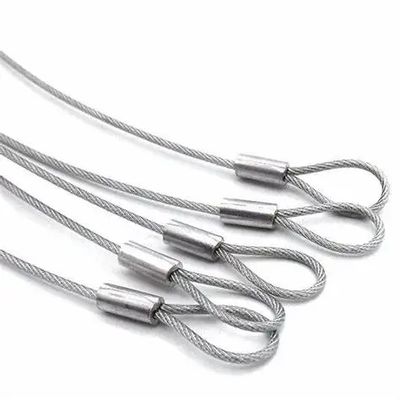 Edelstahl 7x7 6x36 Dia 8mm IWRC RHRL Hart-Weich-Auge-Finish Ungalvanized Drahtseil Schlinge