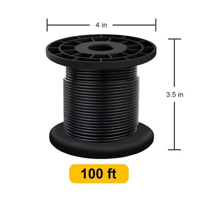 Ein guter Preis. 304 Edelstahldrahtkabel, mit schwarzem Vinyl beschichtet, für String-Leuchten Online