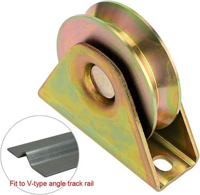 kaufen 50 mm 60 mm Durchmesser Schiebetor Rollschleifer Schiebetriebe U/V/Y Schleppkante Lagerräder Farbe Zinkspurrad online manufacture