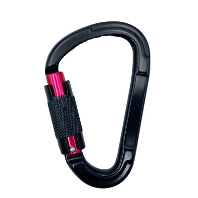 Ein guter Preis. Customized Aluminium-D-Form-Schraube Snap Hook Carabiner für das Klettern hohe Festigkeit 25kn Online