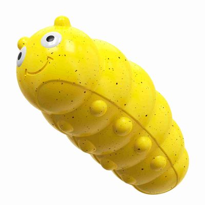 Dreifach dickes Design & eingebautes Knarrer Caterpillar Hundespielzeug