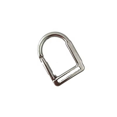 Ein guter Preis. Helle weiße Verriegelung Karabiner Klettern Edelstahl Snap Hook Online