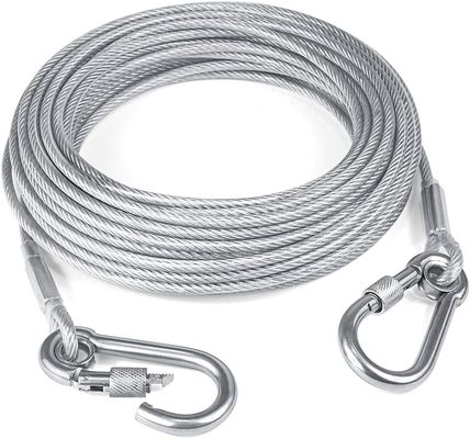 Hundeleine mit Stahlkabel mit doppelter Buckel
