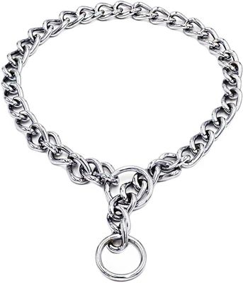 Freezx Nicht rutschfähige Kette für Hunde Verstellbares Hunde-Metall-Training-Kragen aus Legierungsstahl