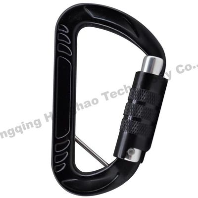 Verzinkte Oberfläche 12KN D-Form Aluminiumlegierung Karabiner für langlebige Outdoor-Klettern