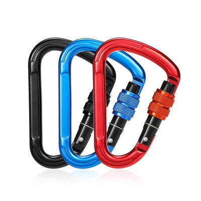 Aluminium 25KN Outdoor Carabiner Clip, angepasstes Logo und Farbe