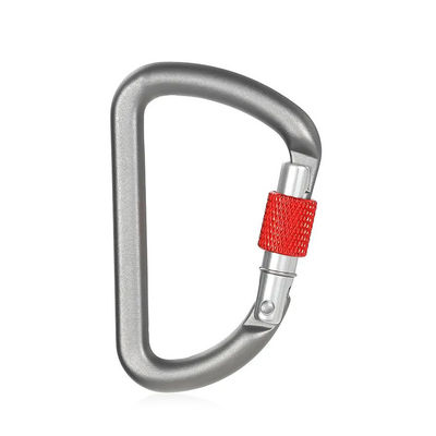 Aluminium-D-förmiger Spring-Snap-Hook-Kletterkarabiner für Mehrzweckaktivitäten
