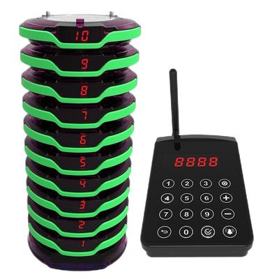 Touchscreen CoreLink Restaurant Pager System mit 10 vibrierenden Pagern Privatform Ja
