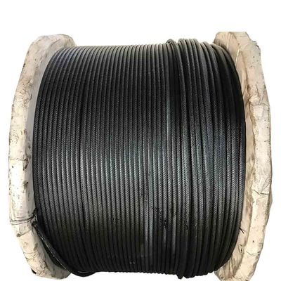 26mm 6x37 FC Drahtseil Ungalvaniertes Stahlkabelseil mit schwarzem Öl Konstruktion Spezielles Kaltleitungsstahl 26mm