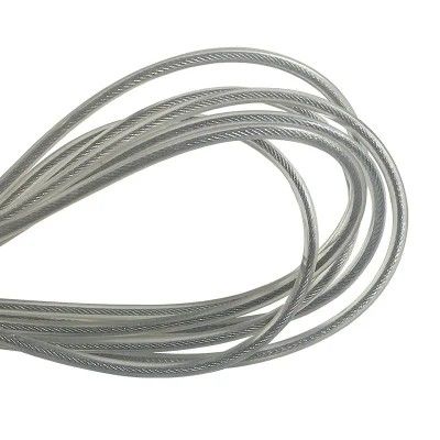 Transparente Farbe PP beschichtet mit Edelstahlkabel 0,8 mm 1x19 Vorhangseil für nichtlegiertes rotes Kohlenstoffstahl