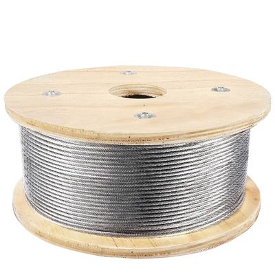 16 mm galvanisiertes Edelstahlkabel 1 x 19 Stränge 500ft für die Installation von Kabelgeländen