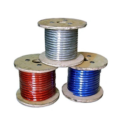 Ein guter Preis. PVC/PP/PE/PA beschichtetes Stahldrahtseil 6X7 FC/6X7 IWS 1/32' 3/64' 1/16' 3/32' 1/8' 5/32' 3/16' 1/4' 5/16 Online