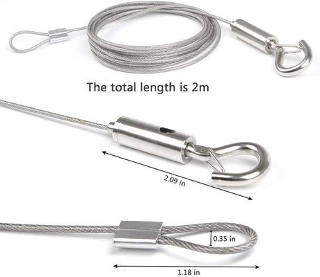 Nichtlegierte 5/32 7x19 Verzinkte Flugzeugdrahtseile Kabel 500 Fuß Rollen zum Heben