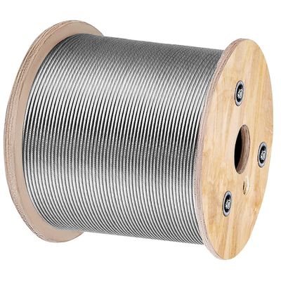 1x19 Typ 316 Edelstahl Konstruktion ASTM A 475 Hochspannungsverzinkte 7 Draht 0,33mm Stahlstrang verzinktes Stahlkabel
