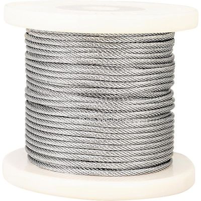 Edelstahl 316 7x7 Strang Kern Flugzeugkabel Seile 1000 Fuß Länge in Nylon Spool 1/32