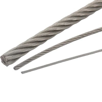 300er Serie AISI316 rundes Seil aus Edelstahl 1*7 7*7 1*19 7*19 6*12 6*19 6*37 FC Iwrc Galvanisches Seil Seil für Aufzüge