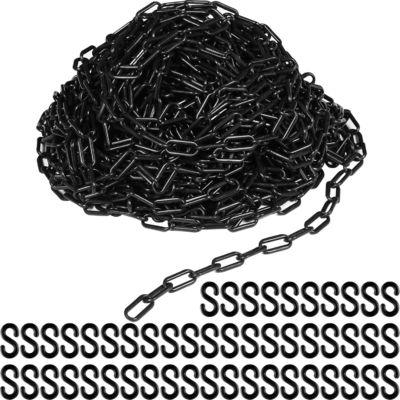 Ein guter Preis. Kunststoffkette, wetterfeste Sicherheits-Verbindungskette, leichte Sicherheitskette für die Kontrolle von Menschenmengen, Warteschlangen, Parkplätze, Einfahrtsdekoration (Schwarz) Online