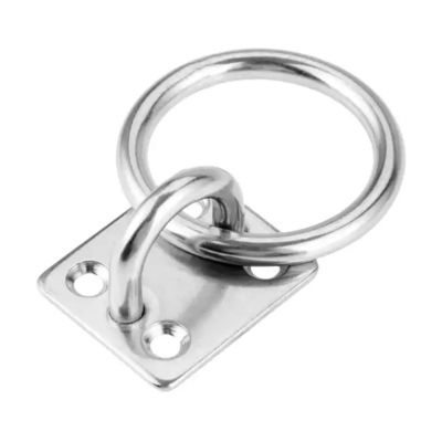 Ein guter Preis. Marine Hardware Wandmontierte Quadrat-Pad-Augenplatte mit geschweißtem Ring und verzinkter Oberfläche Online