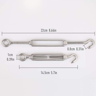 Ein guter Preis. 304 Edelstahl Drahtseil Auge und Haken Schnalle Schwerlast-Hardware-Kit für Zeltmontage Online
