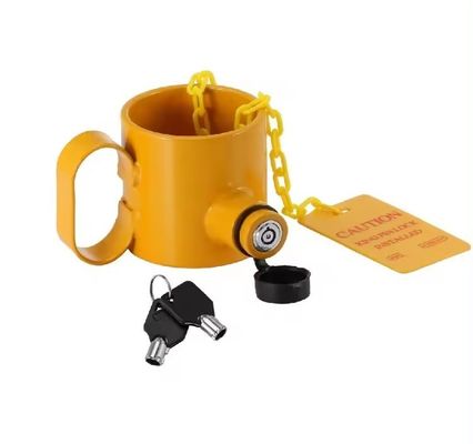Ein guter Preis. Wheel King Pin Lock mit Handgriffe und Warnzeichen Die perfekte Ergänzung zu Ihrem Anhänger Online