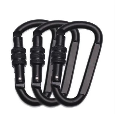 Ein guter Preis. OEM Schwerindustrie Custom Logo Aluminium D Karabiner Hängematte Karabiner mit Schraubverschluss D Haken Online