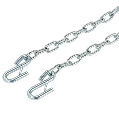 Ein guter Preis. 48 kN Anhänger-Sicherheitskette mit S-Haken 0,25 Zoll Durchmesser Nichtstandard Online