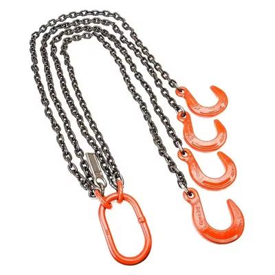 Ein guter Preis. Ladungshöhe Kette Sling 4 Beine Schwarze Schleppkette Rigging für schwere Lasten Online