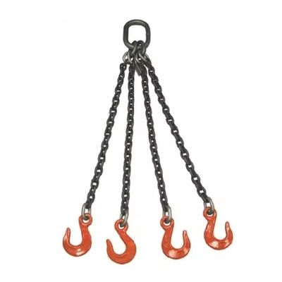 Ein guter Preis. 8T1.5M-4 Ketten G80 Haken 4 Beine 10Mm Lashing Link Geschweißte Kettenschleifen für schwere Lasten Online