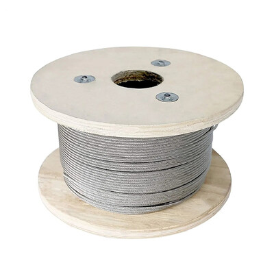 6x19 Construction Galvanized Steel Wire Rope Lifting Cable mit Stainless Steel Grade