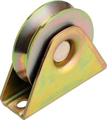 V-förmige Rillen-Gatterrad Farbe Zinkplattierte Stahlrulle Schieberad Rad Rolltürzubehör