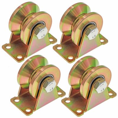 Ein guter Preis. Schwere Schwingung Schiebetor Hardware Räder Schiebetor Spuren Räder Hardware Kit Barriere Aluminium-Rollentor Online