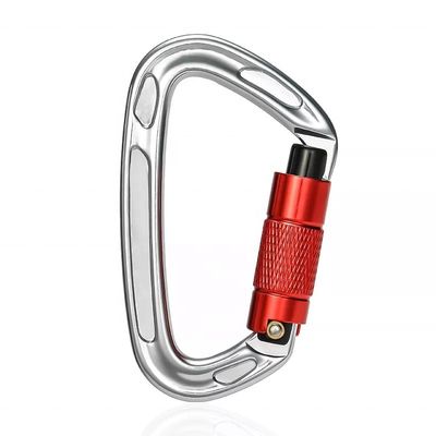 Ein guter Preis. Verkauf Aluminiumlegierung Hund Karabiner Leine mit poliertem Silber D-Typ Schraubschraubschutz Design Online