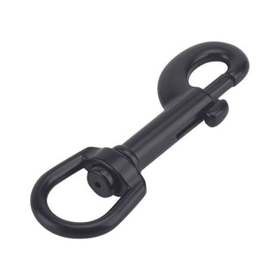 Ein guter Preis. OEM Akzeptanz Schwarz Finish Direkt drehbare Metall Snap Carabiner Haken zum Kauf Online