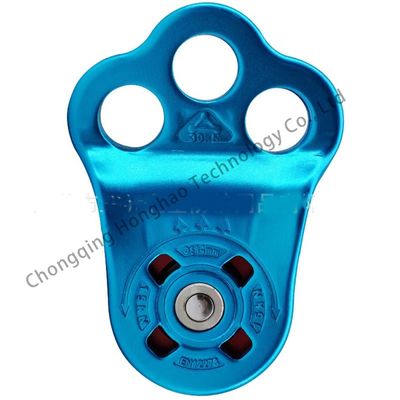 Ein guter Preis. Kletterausrüstung 30KN Aluminiumlegierung 3-Loch-Einzelrolle mit verzinkter Oberfläche Online