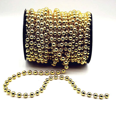 2.4mm angepasste Farben Kunststoffkugelkette polierte Veredelung für DIY Hochzeit