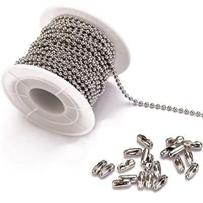 Ein guter Preis. Rollerkette Essential 2,4 mm Edelstahl Silberkugelkette mit individueller Länge Online