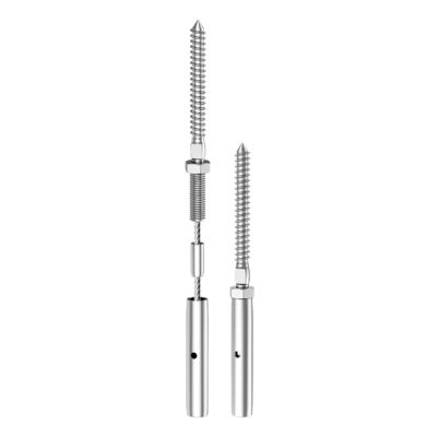 Ein guter Preis. T316 Stainless Steel Cable Railing Hardware with Waterproof Rust-proof Swage Lag Screws Suitable for 3/16-inch Cables Online