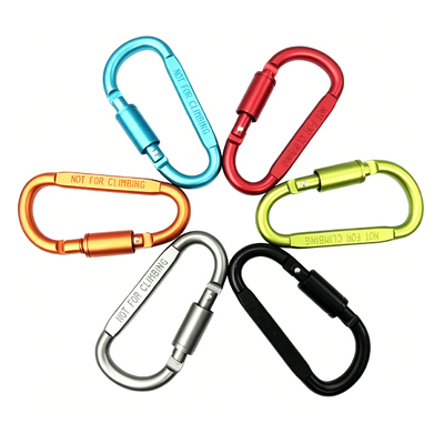Ein guter Preis. D-Typ Aluminiumlegierung abgeflachte Bergsteiger-Schnalle dicke lange Mutter-Verriegelungsfederstange Outdoor Multifunktions-Schnellhaken Karabiner Online