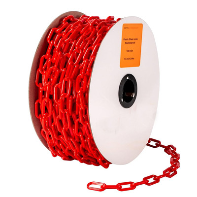 Ein guter Preis. 6mm Kunststoffkette rote Kunststoffkette Glieder Sicherheit Verkehr Kunststoff PE Gliederkette Online