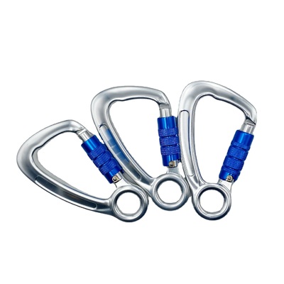 Ein guter Preis. Automatisch verriegelnder Kletterkarabiner mit Twist-Lock-Verschluss, 23kN, Aluminium, mit festem Auge Online