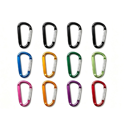 Ein guter Preis. Benutzerdefinierter Logo 12mm D-Form Taktischer Karabinerhaken Federkarabinerhaken für Tasche/Schnalle Online